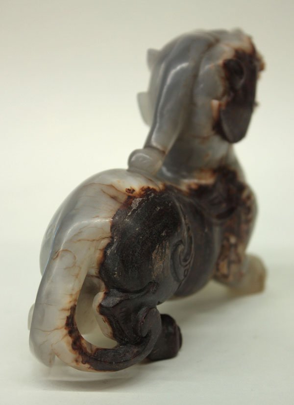 Chinese Nephrite Qilin Figurine - 3