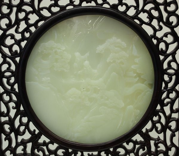 Chinese Jade and Hardwood Table Screen - 5
