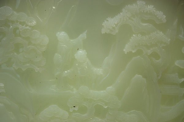 Chinese Jade and Hardwood Table Screen - 6