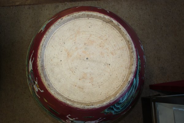 Chinese enamel decorated fish bowl - 5