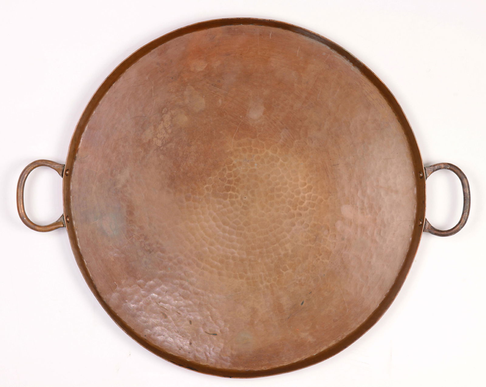 A Dirk Van Erp hammered coper tray (1 of 3)