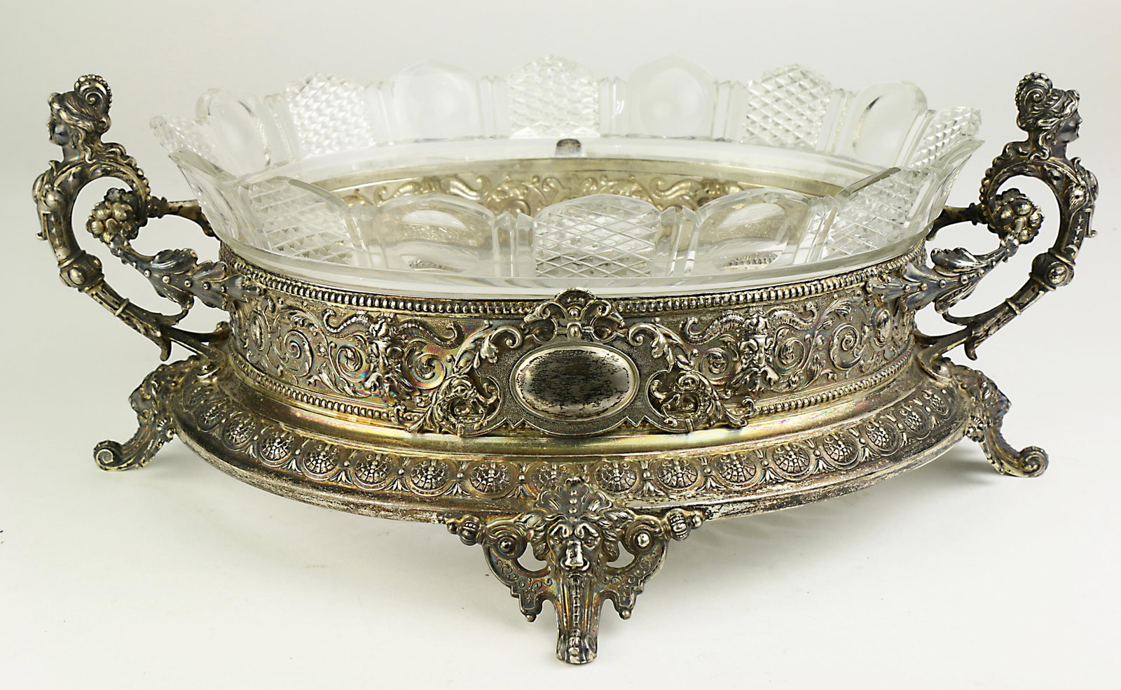A Victorian silver plate console dish (1 of 4)