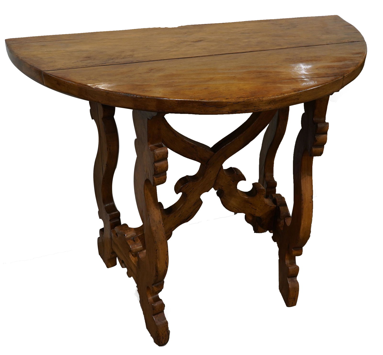 A Baroque style walnut console table (1 of 3)