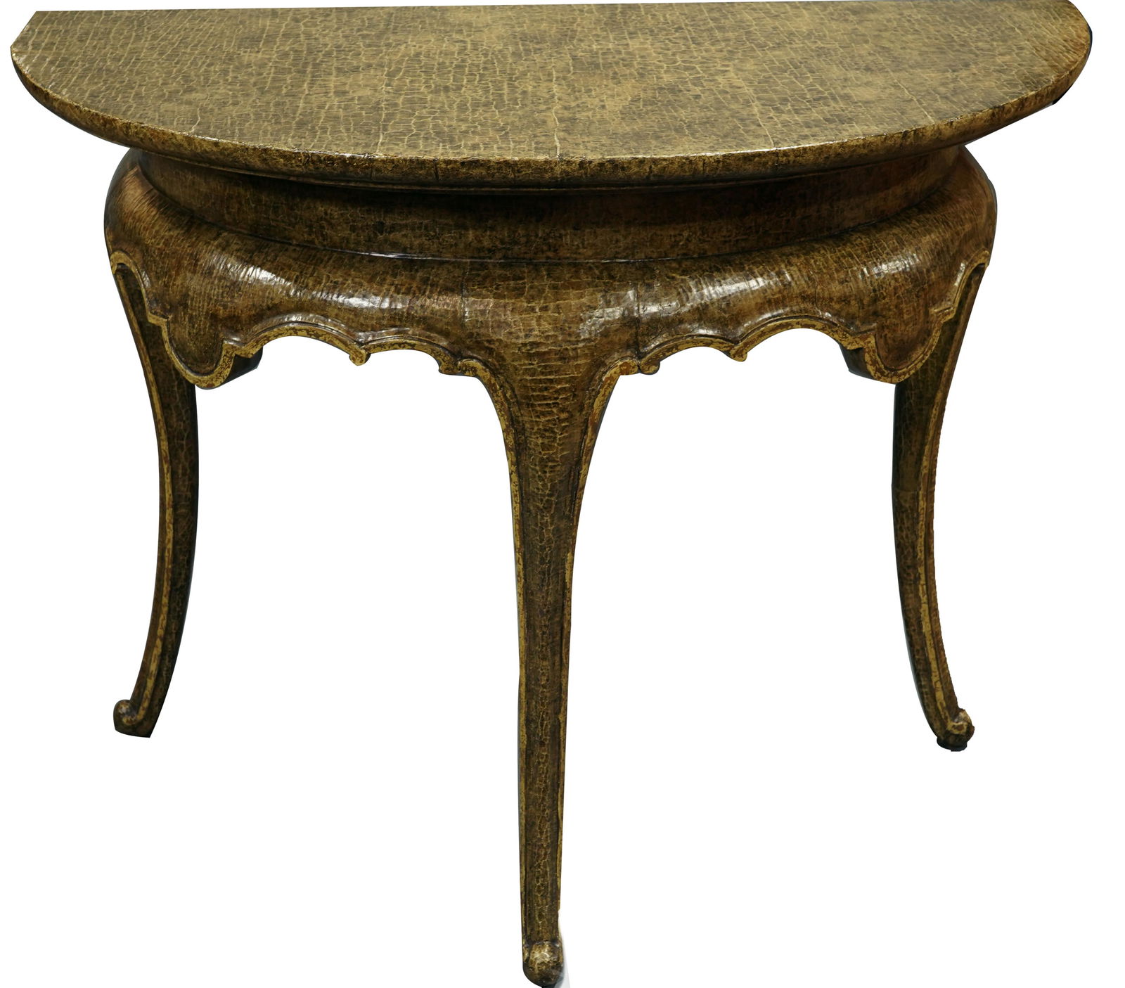 A contemporary demilune hall table (1 of 3)
