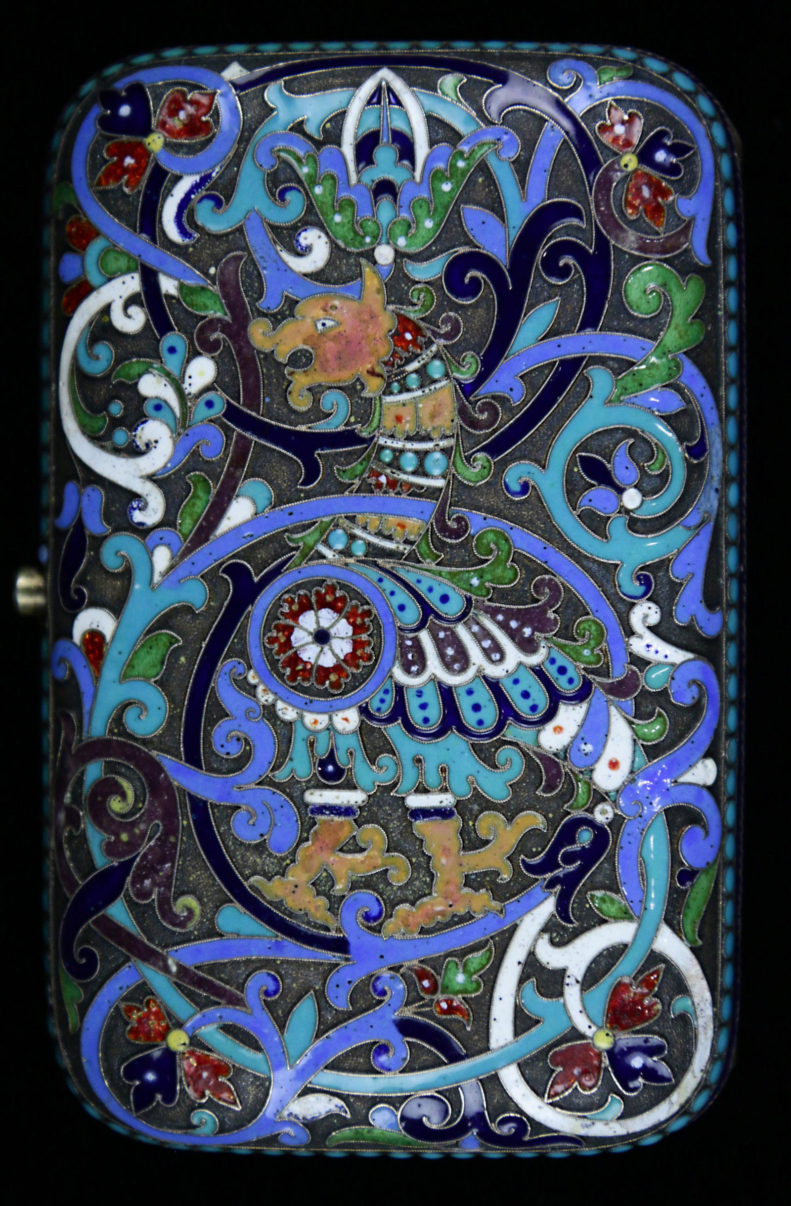 A Russian cloisonne .84 silver box (1 of 4)