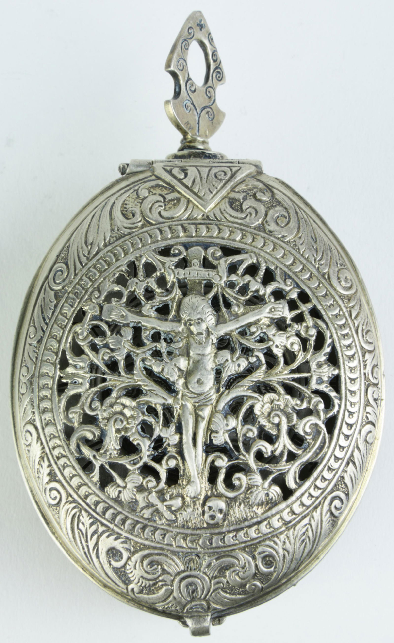 A Russian silver plate watch case (1 of 2)