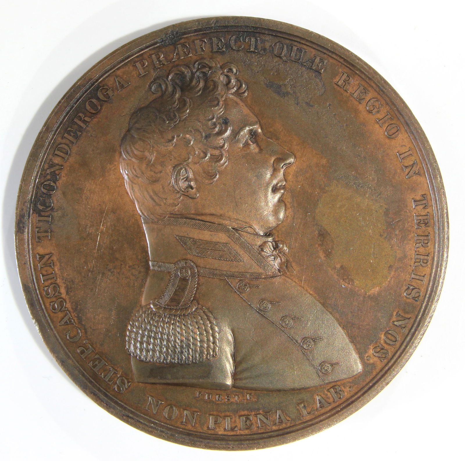 A bronze medal circa 1820 for Lieutenant Stephen Cassin (1 of 2)
