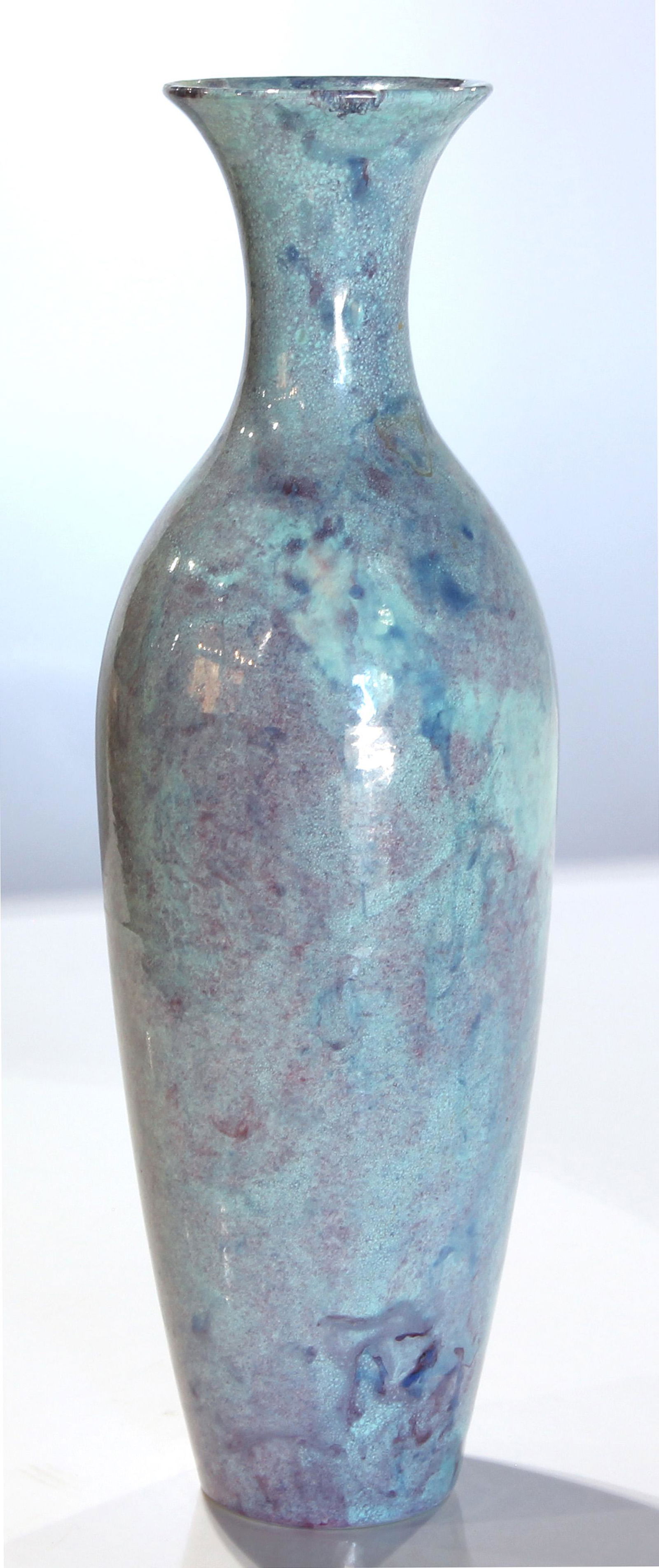 A Robin's Egg-Glazed Vase, Liuye Zun (1 of 3)