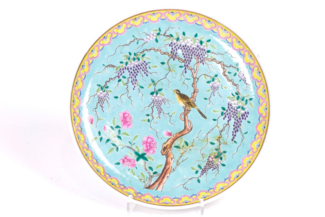 Chinese Famille Rose porcelain charger (1 of 3)
