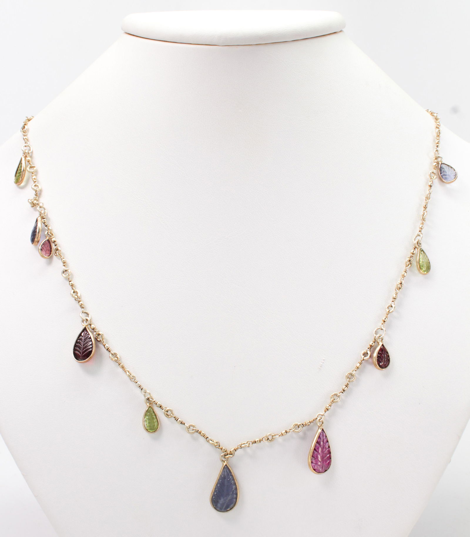 Multi-stone, silver gilt necklace (1 of 1)