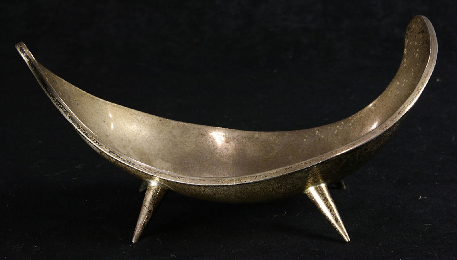 Mexican Mid Century Modern sterling footed dish, (1 of 2)