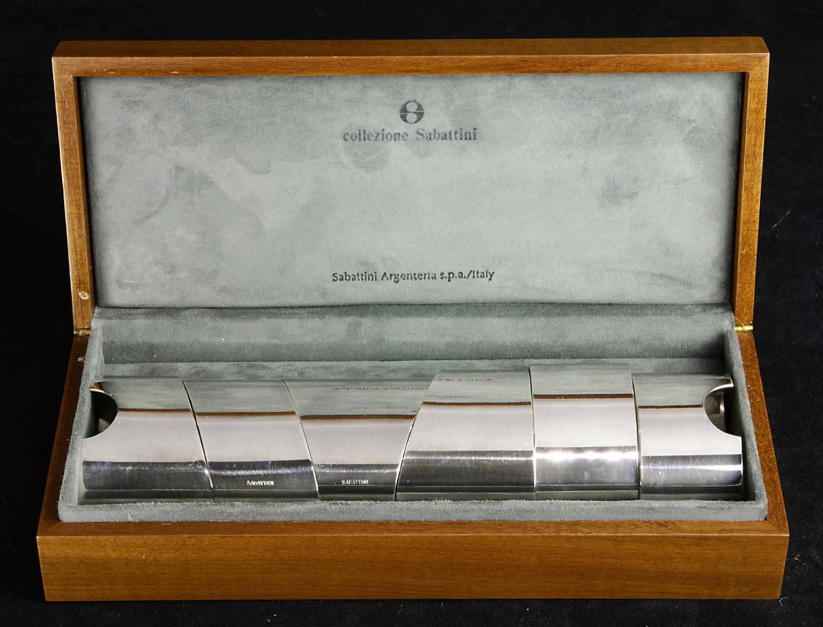 (lot of 6) Sabattini Modern plated napkin rings (1 of 2)