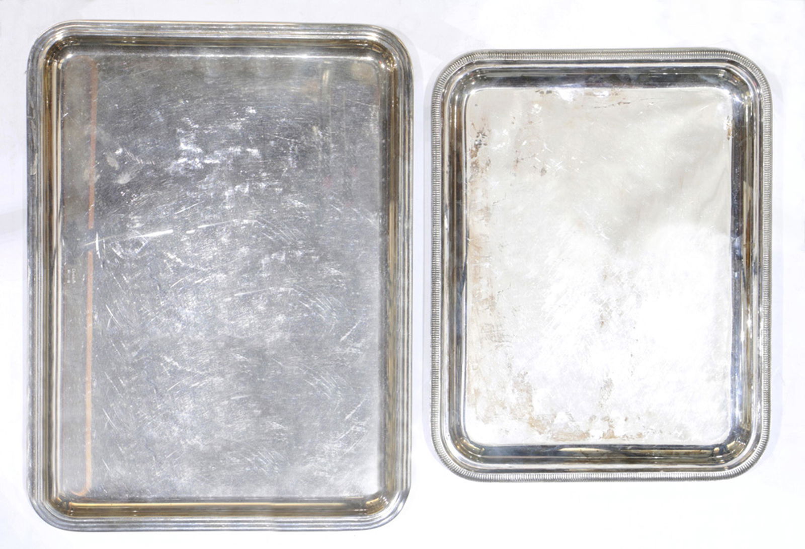 (lot of 46) Two Christofle silver plate trays (1 of 9)