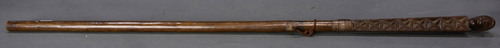 A fine staff of authority with head Luena or Chokwe D.R (1 of 2)