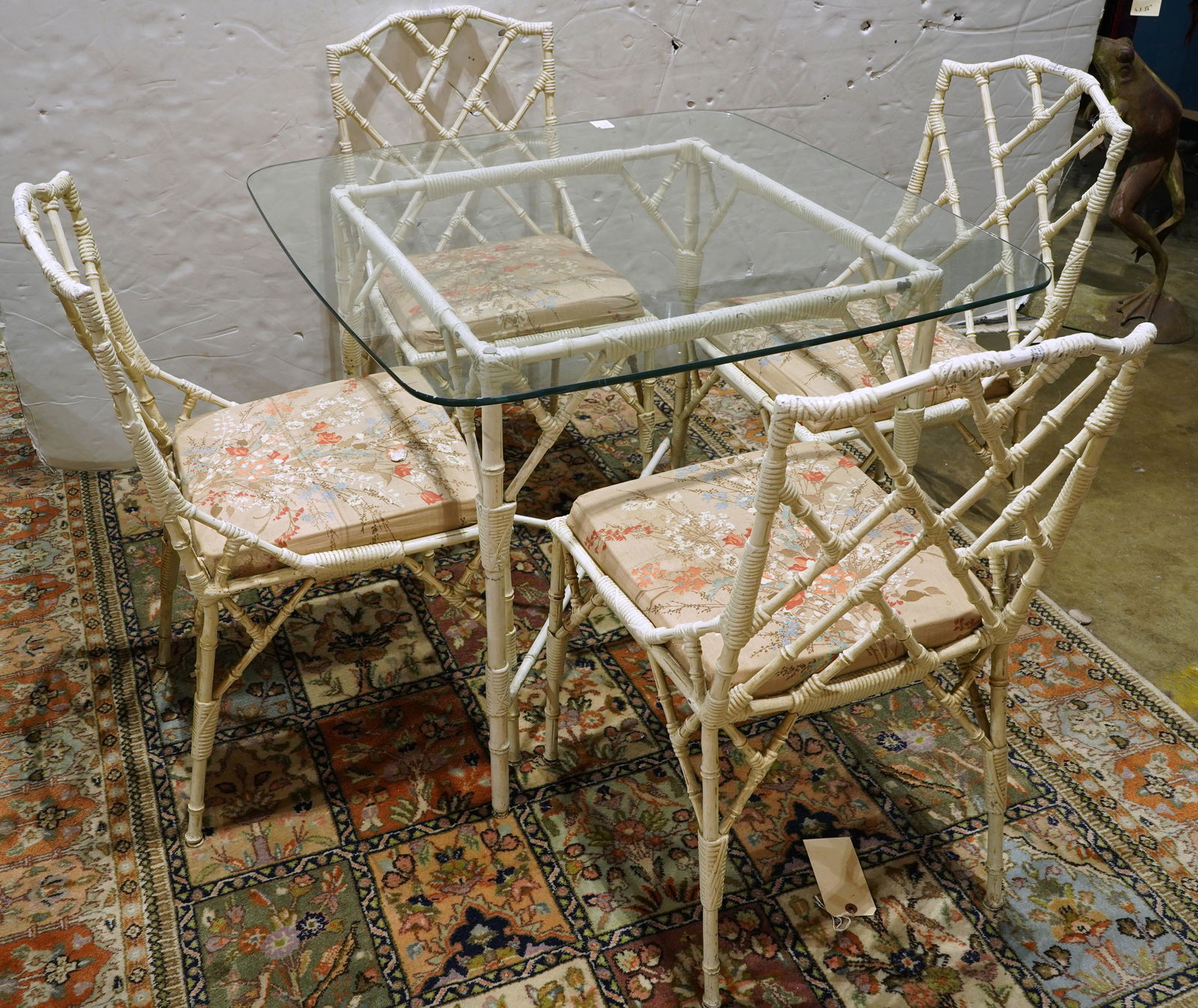 (lot of 5) McGuire style white painted metal bistro (1 of 1)