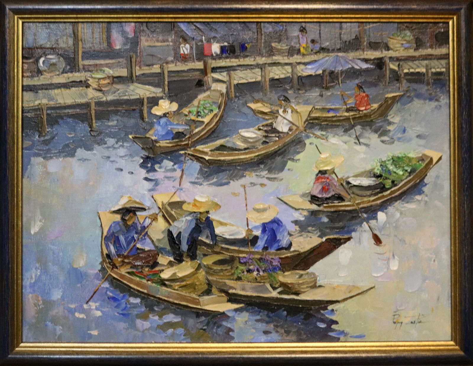 Painting, Damnernsaduak Floating Market, Rajburi (1 of 1)