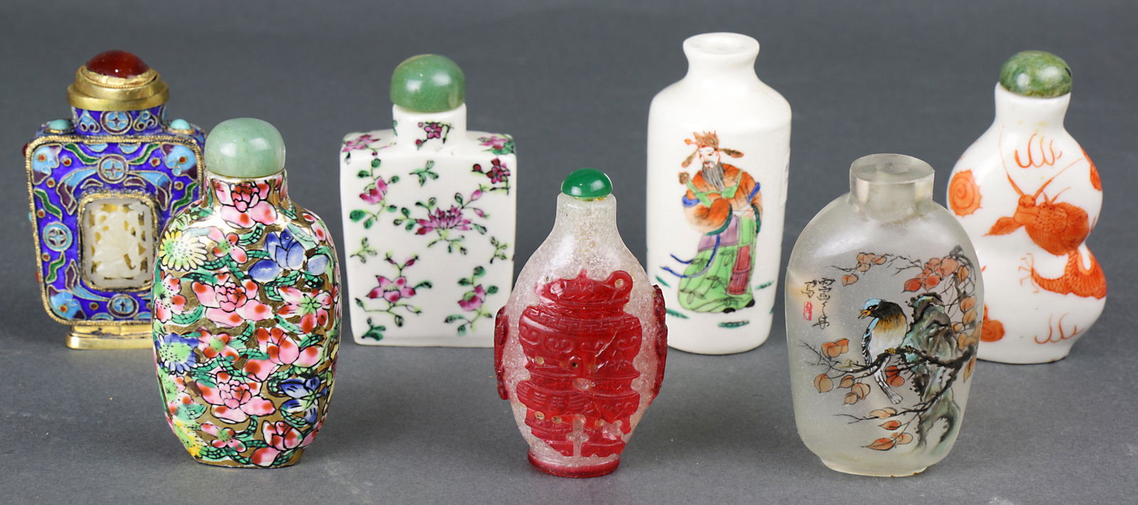 (lot of 7) Group of Chinese snuff bottles (1 of 6)