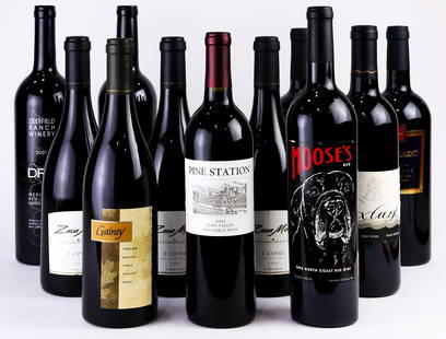 (lot of 11) A California red blend wine group: (lot of 11) A California red blend wine group, consisting of a Pine Station 2002 Napa Valley, (3) Zaca Mesa Z Cuvee 2003 Santa Ynez Valley, St Clement Oroppas 1997 and 2001 Napa Valley, Deerfield