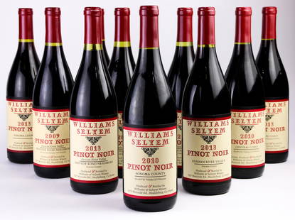 (lot of 11) William Selyem Pinot Noir group: (lot of 11) William Selyem Pinot Noir group, consisting of Russian River Valley Westside Road Neighbors 2009 and 2013, Central Coast 2010 and (2) 2013, (2) 2013 Russian River Valley Eastside Road