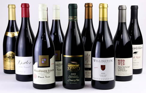 (lot of 12) A mostly California Pinot Noir wine group: (lot of 12) A mostly California Pinot Noir wine group, consisting of a Pillow Rd. Vineyard 2010 Russian River Valley, Kistler Vineyard 2007 Sonoma Coast, Three Sticks 2015 Sonoma Coast Durell