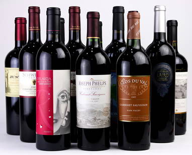 (lot of 12) A California Cabernet Sauvignon wine group: (lot of 12) A California Cabernet Sauvignon wine group, consisting of (3) Schweiger Vineyards 2002 Spring Mountain District, Modicum 2003 Napa Valley, Laird 2007 Mast Ranch Napa Valley, Blind Justice