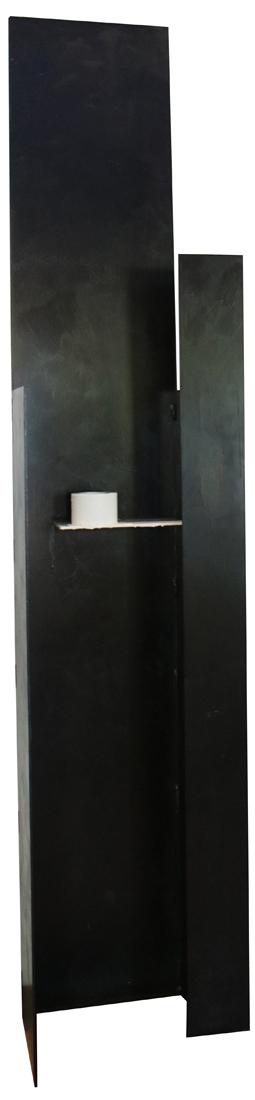 Sculpture, David Kimball Anderson: David Kimball Anderson (American, b. 1946), "Church," 1983, painted steel, unsigned, overall: 96"h x 21"w x 12"d. Provenance: Purchased from Braunstein Gallery (San Francisco, CA).