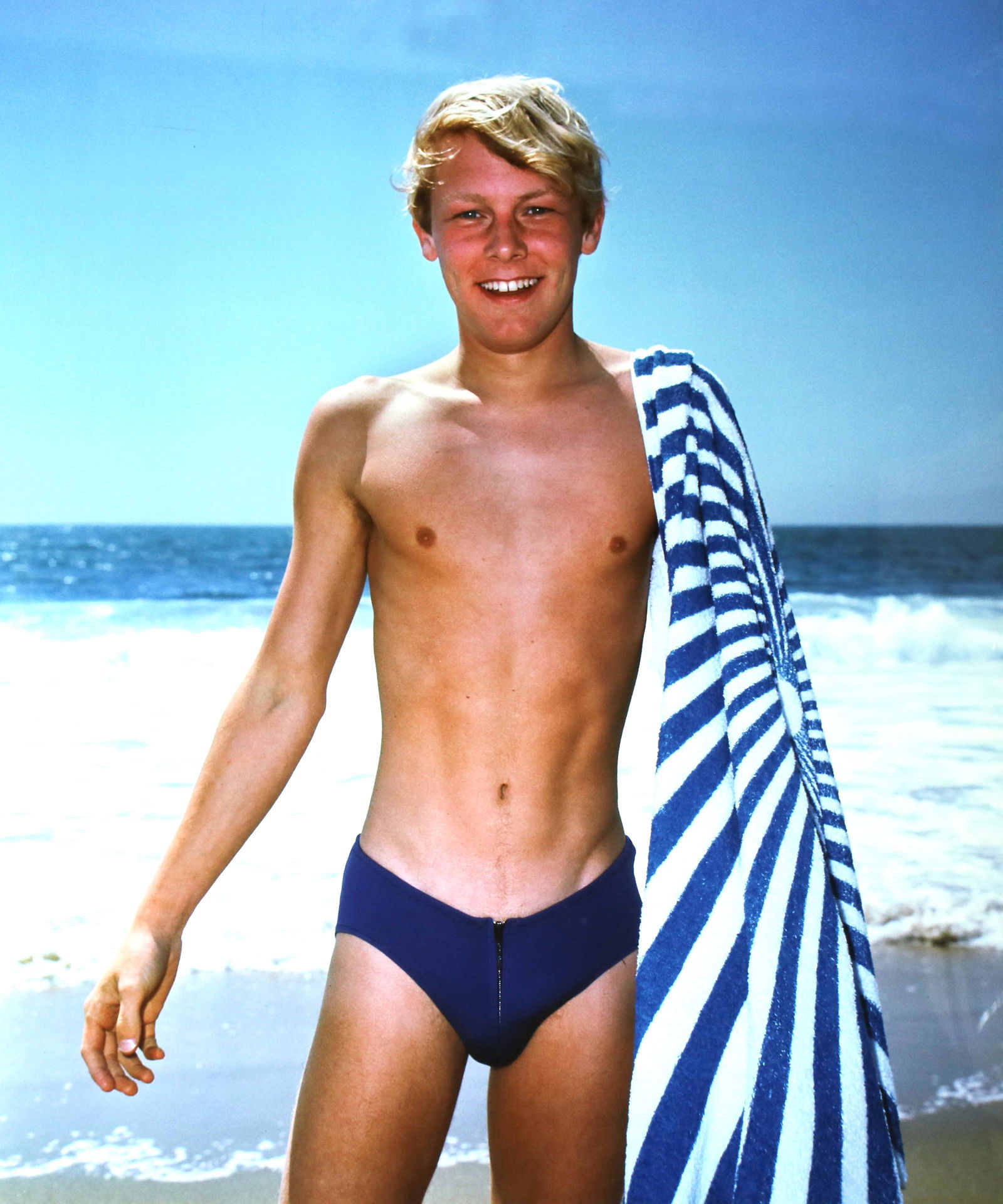 Photograph, Mel Roberts: Mel Roberts (American, b. 1923),"Sean Patrick, Malibu Beach," 1968, chromogenic print, signed, titled, and dated verso, edition 6/50, sheet (unframed): 24"h x 20"w
