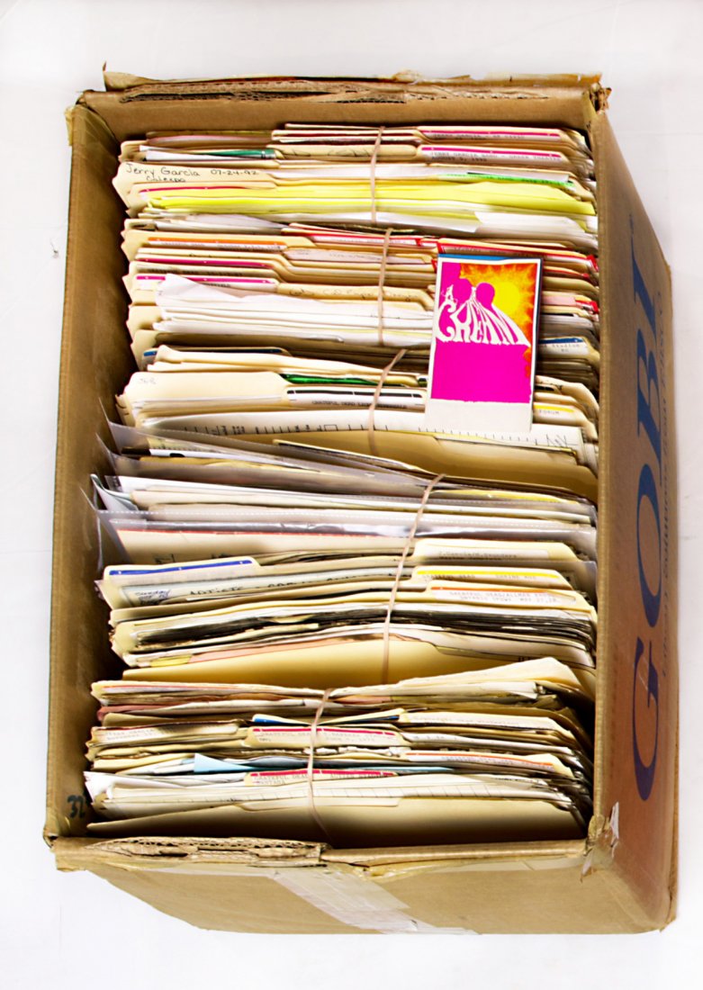 Collection of Rock and Roll Memorabilia including: Collection of Rock and Roll Memorabilia including numerous contracts, t-shirts and ticket prototypes, including Carlos Santana, Phil Lesh, Waylon Jennings, Winter Wonderland, Allman Brothers, Julie Ig