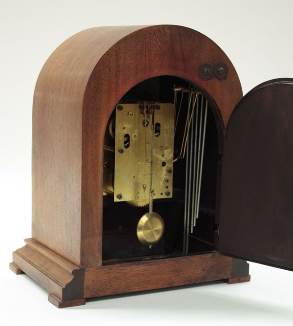 Waterbury mahogany cased mantle clock - 4