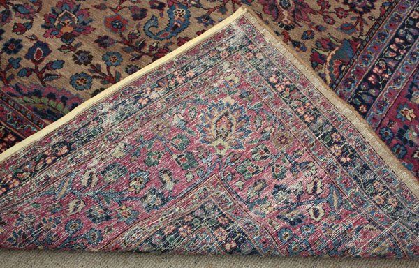 Semi-antique Persian Mashad rug carpet - 3