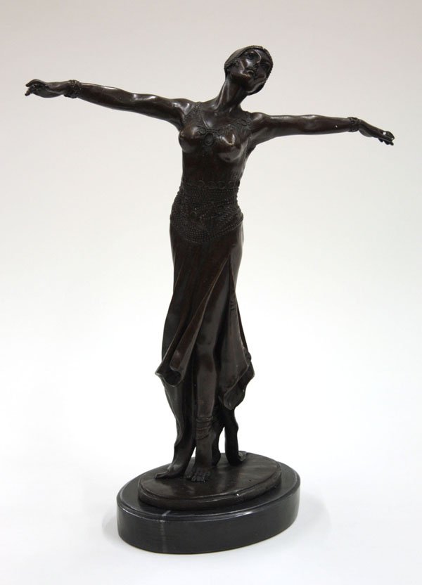 Bronze Art Deco Dancing Girl