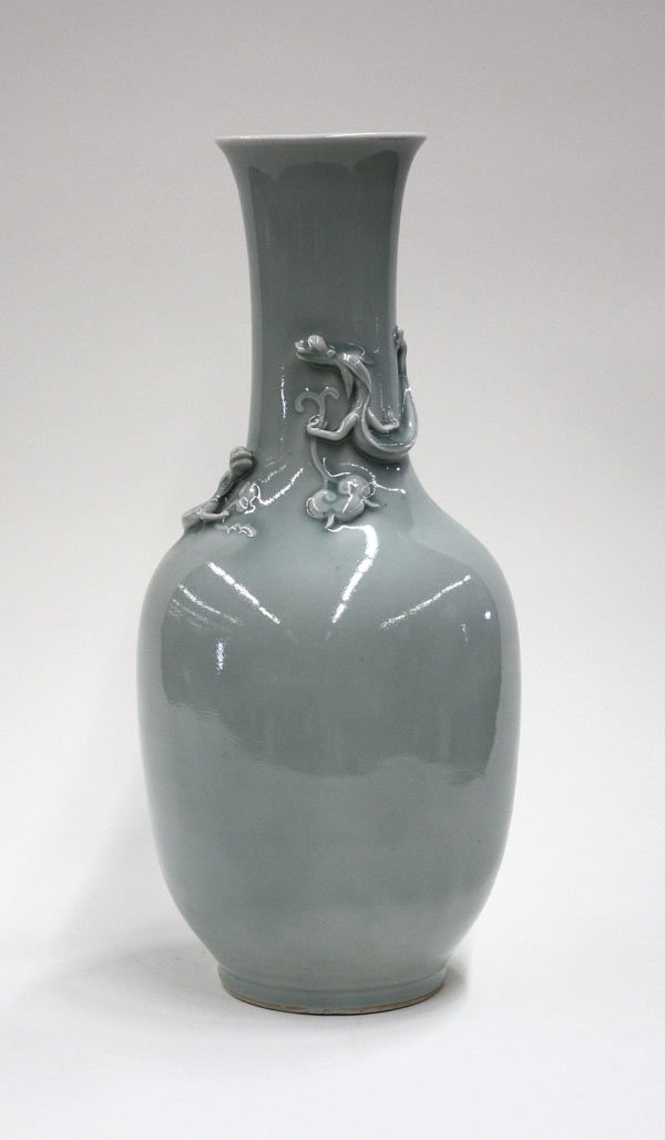 Chinese Celadon Glazed Vase, 19th