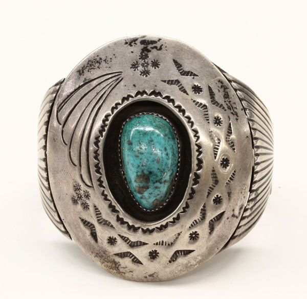 Navajo silver bracelets turquoise - 4