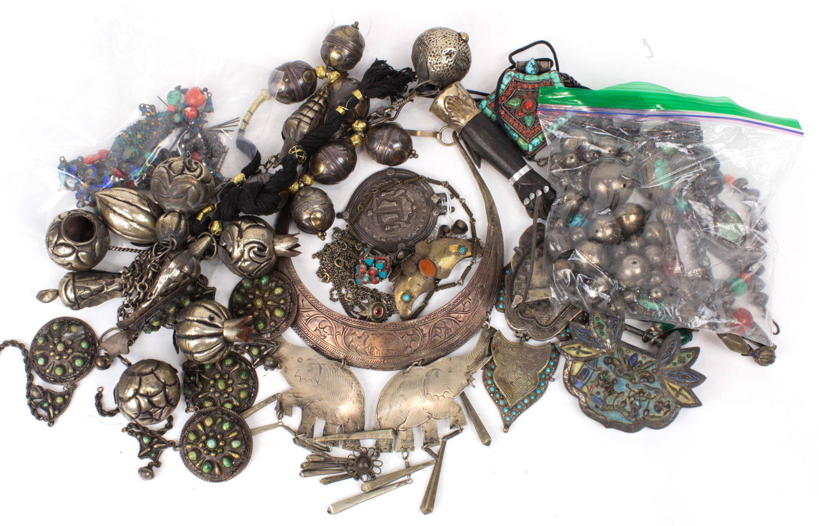 Collection of multi-stone, silver, metal jewelry (1 of 1)