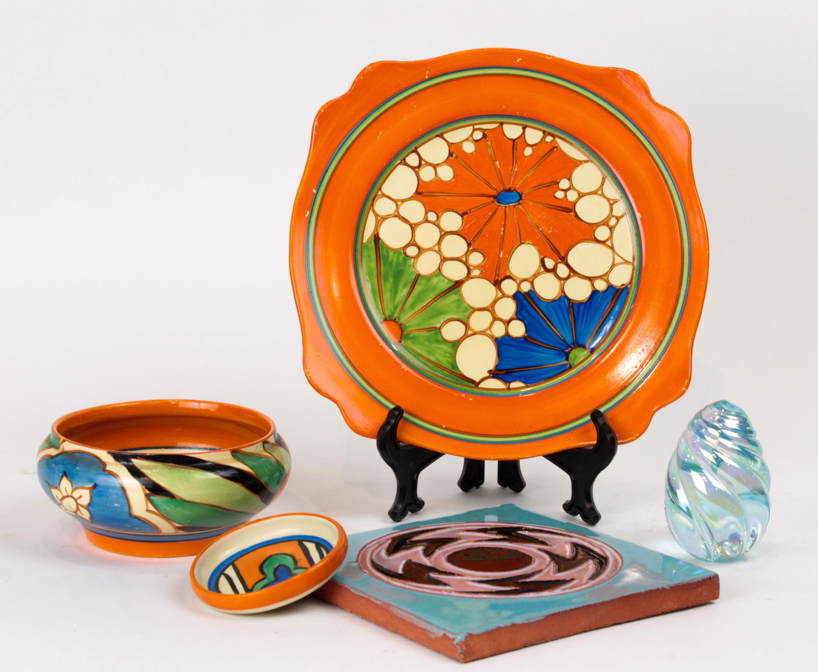 (lot of 5) Group of decorative art including Clarice (1 of 1)