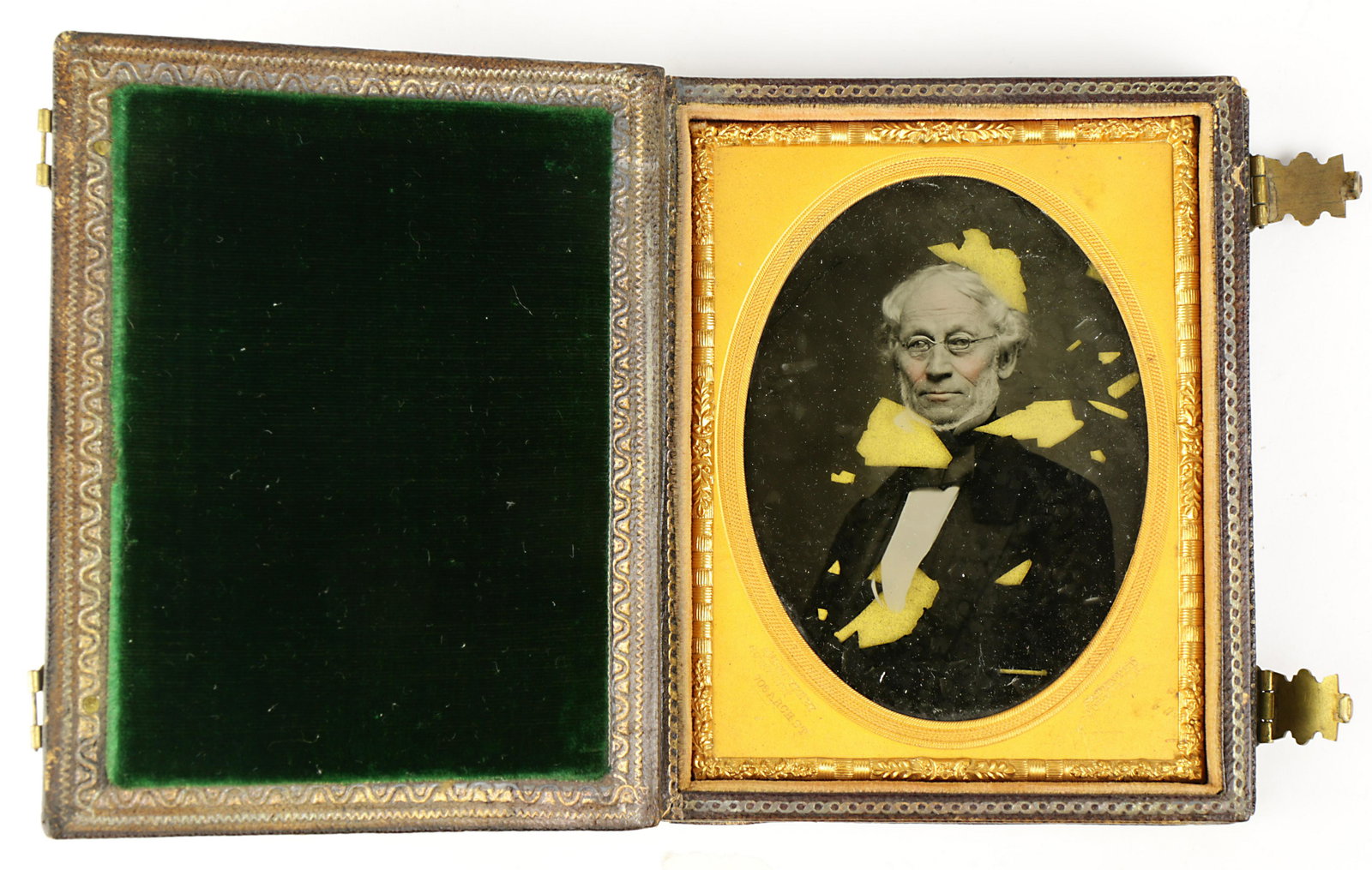 Barly ambrotype 4.75"h x 4" w: Barly ambrotype 4.75"h x 4" w