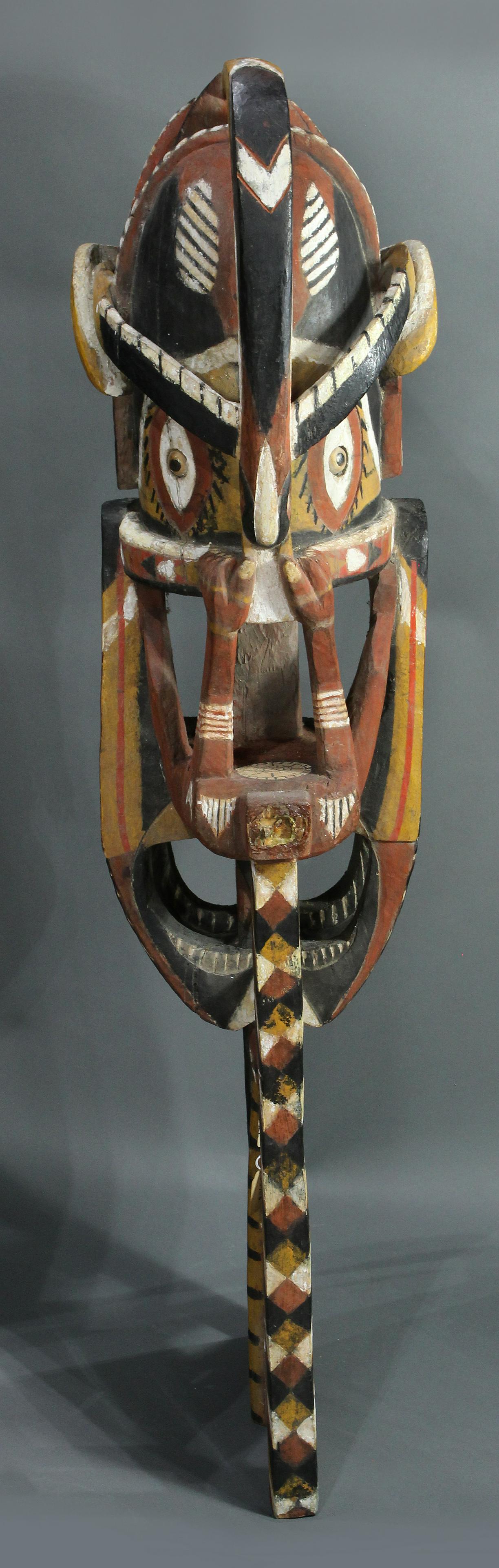 A large polychrome New Ireland for Malangan sculpture: A large polychrome New Ireland for Malangan sculpture, fragmented, 49"h, Provenance: Richard I.M. Kelton Collection, Marina del Rey, California