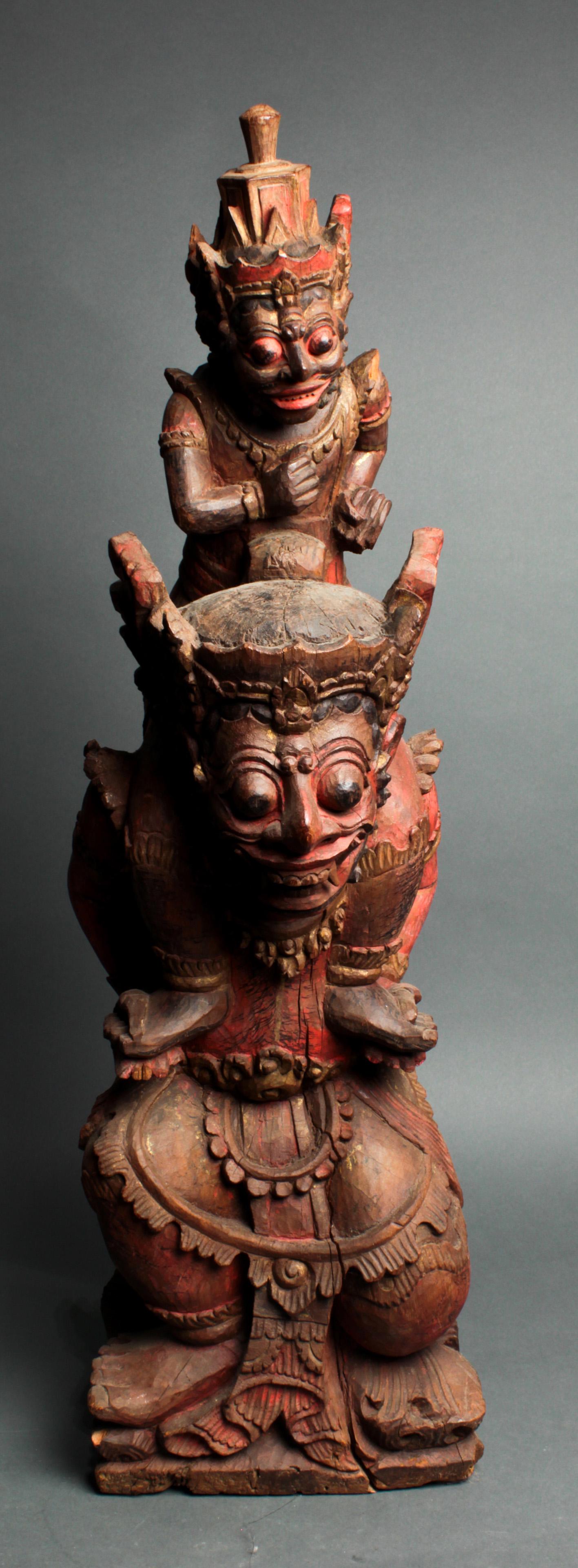 Bali Indonesian polychrome temple carving (1 of 1)