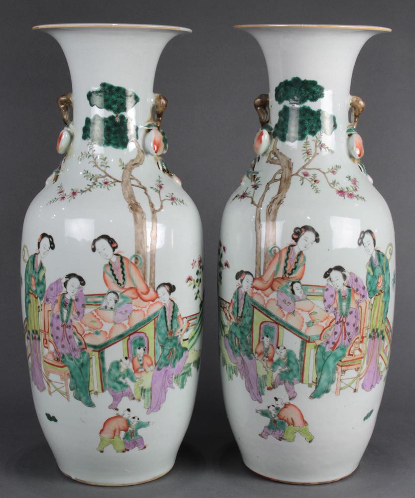 Large Chinese Vases, Marked Hong Yishun (1 of 6)