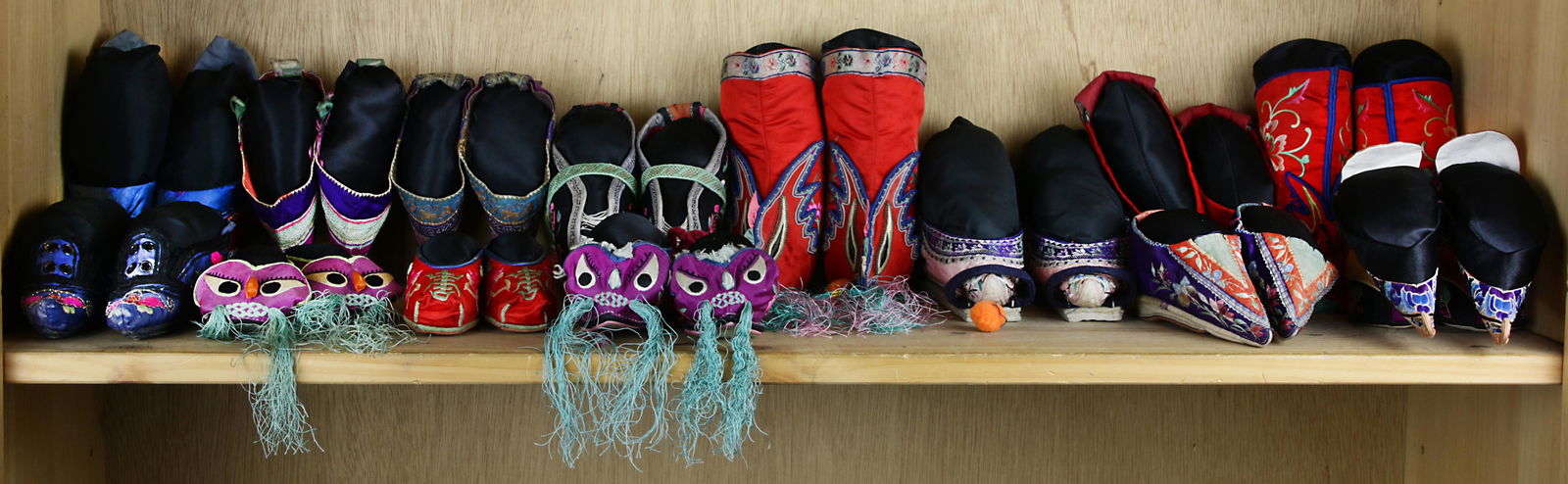 (lot of 14) Chinese embroidered bound foot shoes (1 of 4)