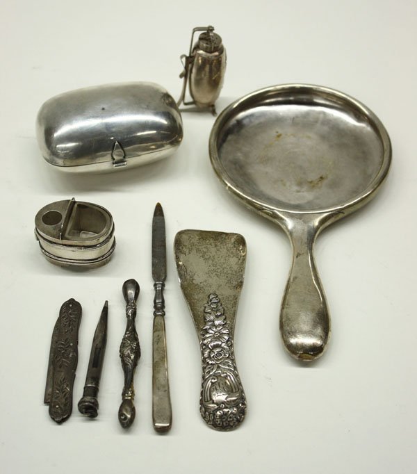 sterling Gorham hand mirror shoe horn