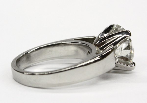Diamond solitaire platinum ring - 5