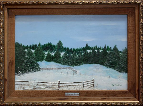 Painting Bob Mitchell Winter Landscape