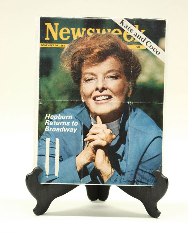 Time Magazine cover, Bob Hope: (lot of 10) Time Magazine cover of April 26, 1963 signed by Richard Burton; Time Magazine cover of December 22, 1967 signed by Bob Hope; Newsweek Magazine cover of November 10, 1969 signed by Kathryn