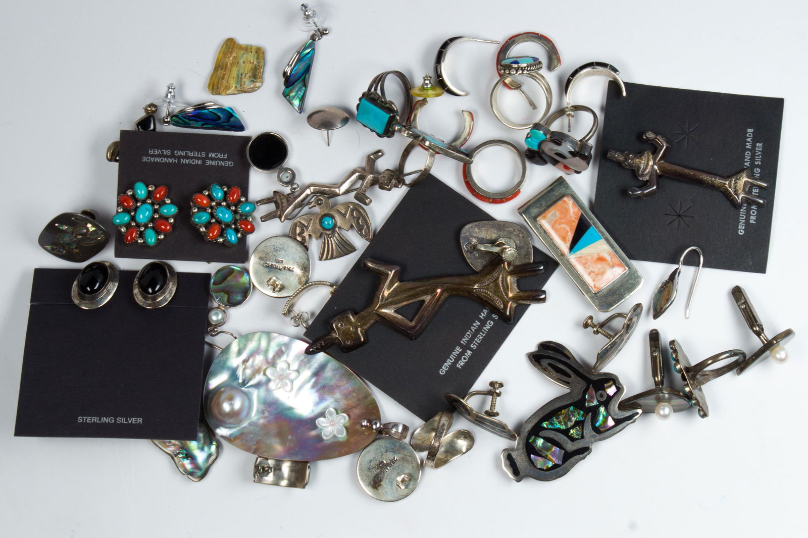 Collection of multi-stone, sterling silver, silver, (1 of 1)