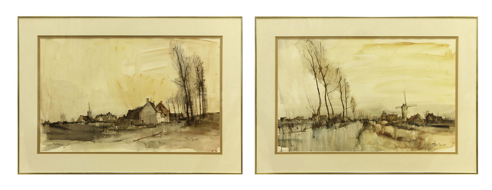 Watercolors, Dutch School (20th century) (1 of 1)
