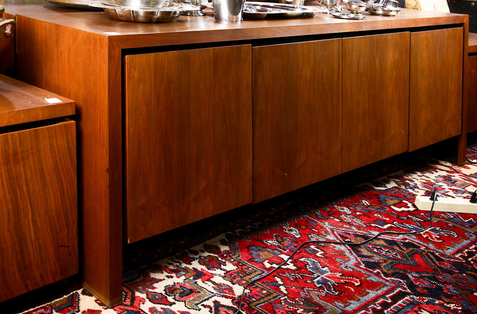 A Danish Modern style cabinet, having four doors, 29"h (1 of 1)