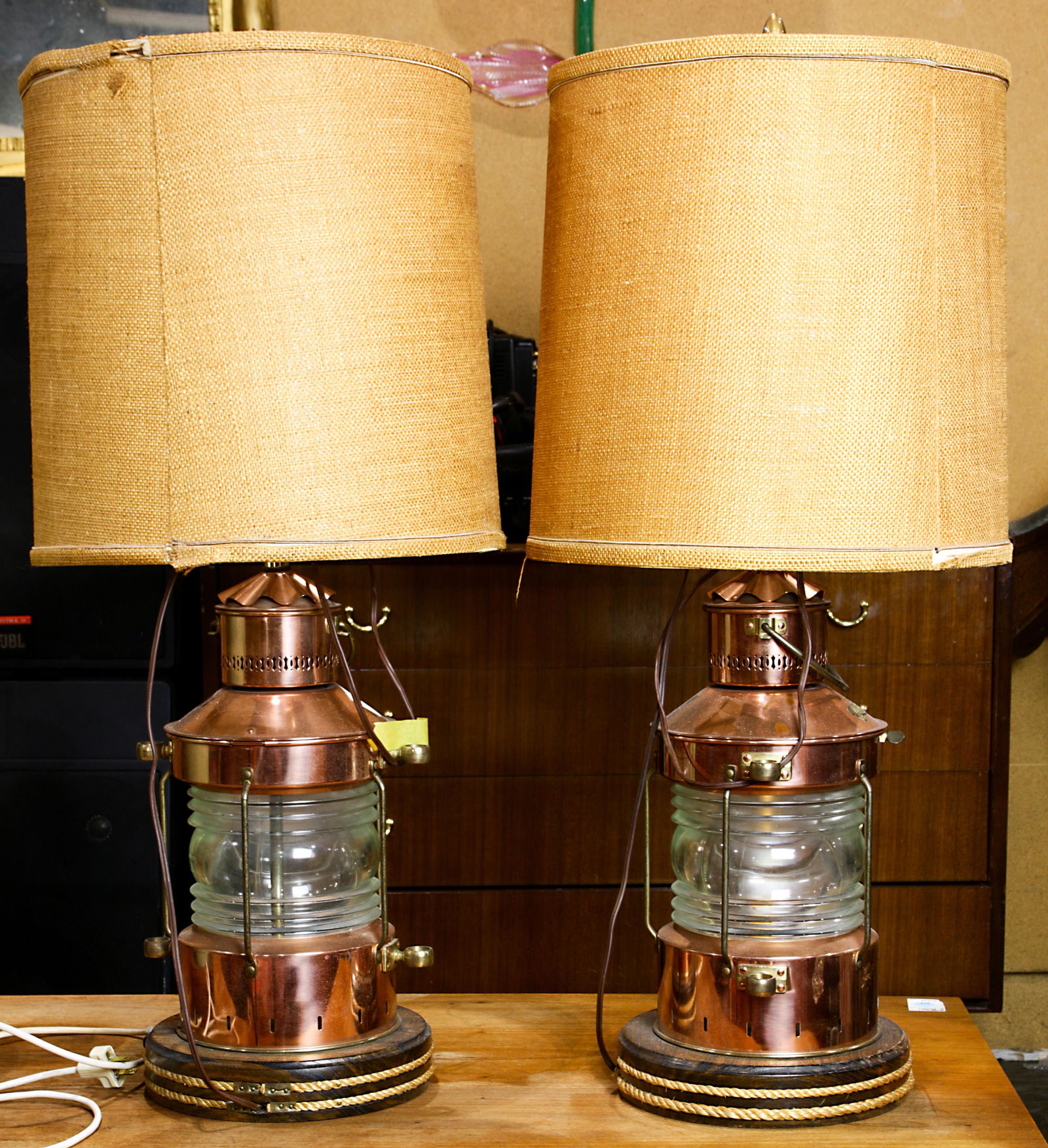 A pair of Ankerlicht copper nautical lanterns (1 of 1)