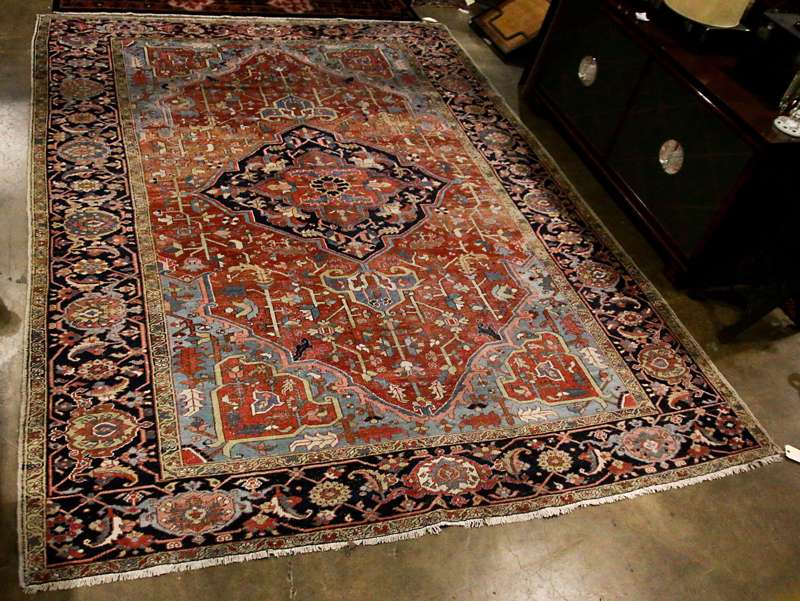 An antique Persian Heriz carpet (1 of 4)