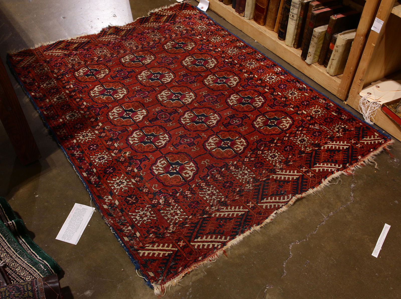 An antique Afghan Bokhara carpet (1 of 1)